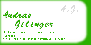 andras gilinger business card